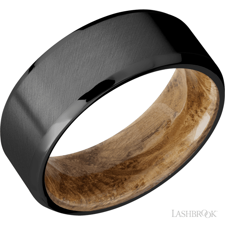 Zirconium & Whiskey Barrel Lashbrook men's wedding band